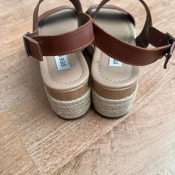 Steve Madden Brown Espadrille Sandals Size 7.5 - Picture 4 of 5